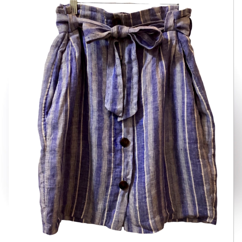 H&M paper bag skirt blue size 6